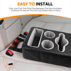 Back Seat Cup Holder for Car, Truck Bed Organizer, Car Truck Boat Organizer, Couch Cup Holder Expander Tray Holds Fit for Coffee Drink Food Snacks Remote with Side Pockets - style: Extended Style