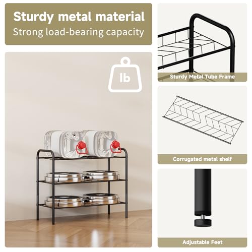 Shoe Rack,Long Shoe Organizer for Closet,Wide Shoe Storage for Entryway, 3 Tier Sturdy Metal Free Standing Shoe Shelf - size: 3-tier-short