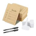 100 Pcs Seed Envelopes, 50 Pcs Plant Labels and 2 Marker Pens - color: Planting Accessories