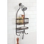 iDesign 61971 York Lyra Hanging Shower Organizer - 10" x 4" x 22", Bronze - color: Bronze