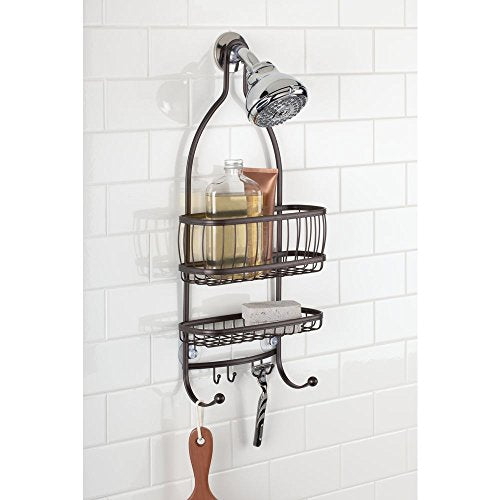 iDesign 61971 York Lyra Hanging Shower Organizer - 10" x 4" x 22", Bronze - color: Bronze