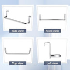2 Pieces Metal Towel Bar Kitchen Cabinet Steel Towel Rack Bar for Hanging on Inside or Outside of Doors, Home Kitchen Bathroom(Silver) - color: Silver