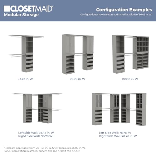 ClosetMaid Modular Storage Shelf Unit with 3-Shelves, Taupe - color: Taupe