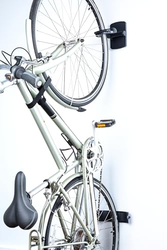 Duck EasyMounts Bike Hanger - Heavy Duty Wall Mount Bicycle Rack for Garage Organization & Storage - No Tool Install - Up to 50 Lbs - Black, Pack of 1 Tire Hook, Wheel Dock & All Hanging Hardware - size: 1 Pack, style: Industrial