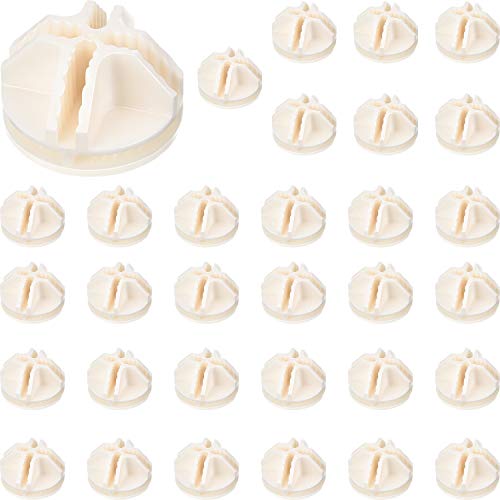 32 Pieces Cube Connectors Plastic Storage Wire Cube Organizer ABS Connectors for Modular Closet Storage Organizer and Wire Shelf (White) - color: White