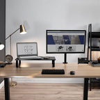 VIVO Monitor and Laptop Stand, 24 inch Desktop Riser, Black, STAND-V000D - color: Black