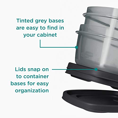 Rubbermaid EasyFindLids Food Storage Containers with SilverShield Antimicrobial Protection, 42-Piece Set, BPA-Free, Grey - color: Gray, size: Assorted Sizes (42-Piece)