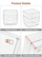 SMARTAKE 29-Piece Drawer Organizer with Non-Slip Silicone Pads, 4-Size Desk Drawer Organizer Trays Storage Tray for Makeup, Jewelries, Utensils in Bedroom Dresser, Office and Kitchen (Clear) - size: X Large