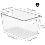 theaoo Clear Storage Bins with Lids Stackable - Large Plastic Containers for Pantry Organization and Storage - Perfect for kitchen,Fridge,Laundry Room,Bathroom,Garage,Closet,Cabinet Organizer -10 Pack - size: Large (Pack of 10)