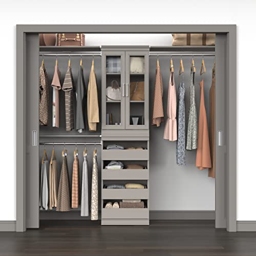 ClosetMaid 4598 Modular Storage Stackable Unit with 4 Drawers, Taupe - color: Taupe