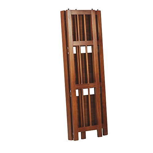 Casual Home Narrow 3-Shelf Folding Bookcase, 14" Wide, Mahagony - color: Mahogany