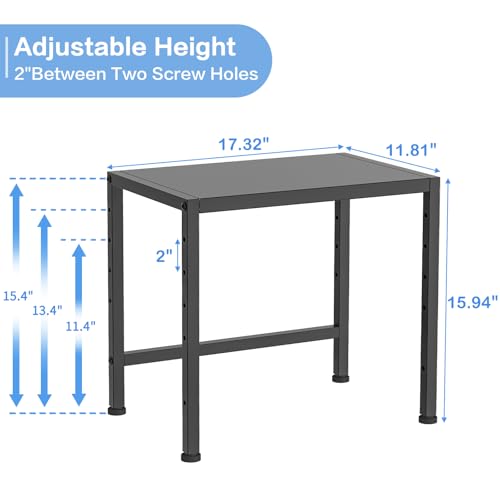 17.3 Inches Metal Storage Shelves,150LBS Heavy Duty Shelving Units and Storage For Small Appliance,Adjustable Utility Storage and Organization Shelf Rack For Kitchen Cabinet Closet Under Sink Pantry - size: 1 Tier：11.8"D x 17.3"W x 15.9"H