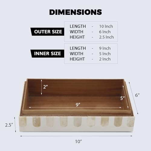 Handicrafts Home Decorative Storage Box 10x6 – Remote Organizer Box with Lid, Modern Decorative Keepsake Box, Boho Shelf Décor, Memory Box for Photos or Letters, Decorative Box for Table Décor - color: PATISSERIE-CARAMEL, size: 10x6x2.5 Inch