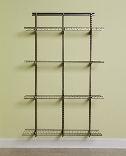 ClosetMaid 52845 ShelfTrack Adjustable Utility Organizer Kit, 4' X 12", Nickel - color: Nickel, size: 4-Foot X 12-Inch
