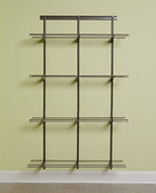ClosetMaid 52845 ShelfTrack Adjustable Utility Organizer Kit, 4' X 12", Nickel - color: Nickel, size: 4-Foot X 12-Inch