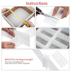 45 Pack Drawer Dividers, Plastic Adjustable Drawer Storage Organizer for Tidying Clutter Socks, Underwear, Makeup, Kitchen, Dresser White - color: White