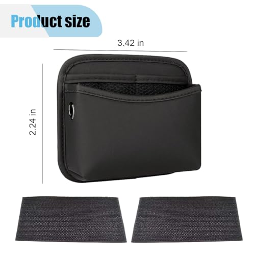 Car Seat Side Storage Pocket, Leather Car Side Pocket Organizer, Auto Console Organizer Bag for Door, Window, Universal Car Organizer Accessories for Phone, Keys, Cards, Sunglass (Black) - color: Black