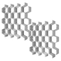 Poeland Drawer Divider Organizer DIY Plastic Grid Honeycomb Drawer Divider Gray 2 Pack - color: Gray(2pack)
