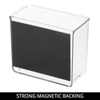 iDesign Magnetic Small Clear Plastic Organizer Bins for Laundry Room Storage - size: Small, style: Pack of 1