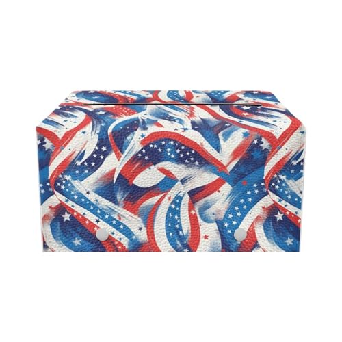 American Flag Print Tissue Box Holder,Modern Rectangular Tissue Box Waterproof Tissues Box Cover Fashion Decorative Tissues Box Organizer Home Decor Items - color: American Flag Print 2