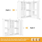 Homieasy Closet System Organizer with Drawers, Pants Rack, Cube Storage and Hanging Area – Wardrobe Organizer with Hanging Rods, Shoe Storage & Anti-Tip Kit – Expandable and Easy to Install, White