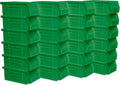 Akro-Mils 30220 AkroBins Plastic Storage Bins, Space-Saving Stackable Bins for Garage, Pantry, Craft Organization, 7" x 4" x 3", Green, 24-Pack - color: Green