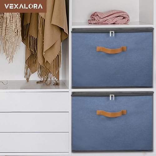 Shoe Organizer for Closet, 2 Pack Shoe Storage Bins with Clear Cover, Adjustable Dividers Fits 16-32 Pairs ShoeBoxes, Organizador de Zapatos, Navy Blue - color: 2 Pack -Navy Bule