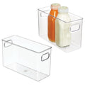 iDesign Slim Clear Plastic Storage Bin, Tall Narrow Organizer for Kitchen, Fridge, or Pantry, 2-Pack - style: Pack of 2