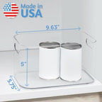 STORi Bliss 10" x 6" Open Clear Pantry Organizer Bin, Plastic Containers with Handle for Kitchen, Fridge, Cabinet, Closet, Bathrom, Undersink Storage Made in USA - style: Set of 1