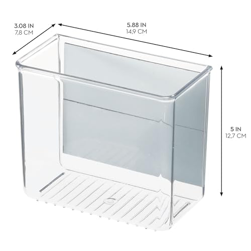 iDesign Magnetic Small Clear Plastic Organizer Bins for Laundry Room Storage - 2-Pack - size: Small, style: Pack of 2