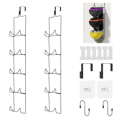 LINFIDITE 10 Pack Hat Rack Hanger Holder Organizer Flexible Multi Hook Wall Mounted Over Door Baseball Cap Display Storage Rack Cap Holder, Closet HangingStorage Rack w Hanging Hook Black - color: 10pcs Black, size: Square Ring