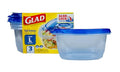 Glad GladWare Tall Entree Food Storage Containers with Lids, Large Square BPA Free Plastic for Meal Prep and Lunches, Lock Tight Seal, Microwave and Dishwasher Safe, 42 Oz, 3 Count - size: 42 oz - 3 Count, style: Square