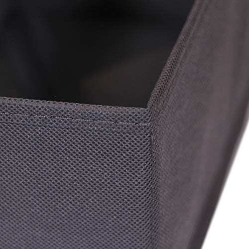 DIOMMELL 4 Pack Foldable Cloth Storage Box Closet Dresser Drawer Organizer Fabric Baskets Bins Containers Divider for Clothes Underwear Socks Lingerie Clothing, Dark Grey 40-0000 - color: Dark Grey