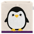Foldable Animal Cube Storage Bins Fabric Toy Box/Chest/Organizer for Kids Nursery, 13 inch (Penguin) - color: Penguin