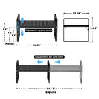 Expandable Cabinet Shelf Organizers, Stackable Cabinet Pantry Counter Under Sink Shelves Storage Shelf Rack for Kitchen Home Office, 10.24" W Black, 3 Pack - color: Black-3pack