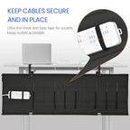 48" Under Desk Cable Management Tray- Clamp/Screw Mount Desk Cable Organizer Cable Tray Hiders for Office&Home - size: 48"L x 5.5"W