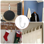20 Pcs Small Key Hooks for Hanging, Key Holder, Wall Mount Hook with Stainless Steel Screws, Command Hooks Utility Hangers for Key, Hat, Cup, Coat, Picture (White) - color: White