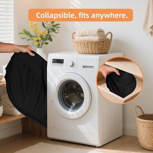 Collapsible Laundry Baskets, Tear Proof Pop Up Laundry Hamper with Lid, Dual Handles Durable Foldable Laundry Basket, Easy to Carry Laundry Hamper for Home, Laundry Room, Bedroom, Dorm, Travel Black - style: Black with Lid