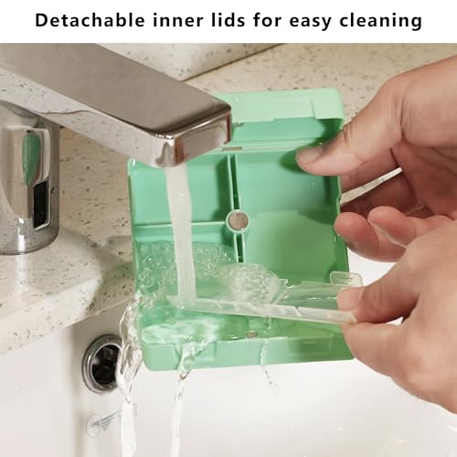 FYY Daily Pill Organizer, 7 Compartments Portable Pill Case Travel Pill Organizer,[Folding Design] Pill Box for Purse Pocket to Hold Vitamins,Cod Liver Oil,Supplements and Medication-Green - color: Green, size: Small (1 Piece)