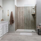 Palisade Vinyl Waterproof Corner Shower Shelf in Grecian Earth - color: Grecian Earth