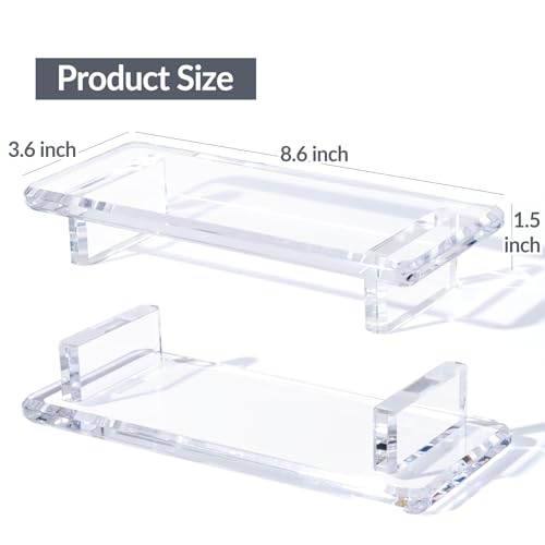 Chivalral Acrylic Bathroom Counter Tray: Water-Resistant Kitchen and Bathroom Tray Countertop Decor,Perfect for Soap Dish,Vanity,Plant,Candle Decor,and Riser Organizer-Small - size: Small-8.6 x 3.6 x 1.5