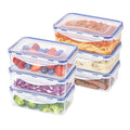 KIGI Airtight Reusable Meal Prep Containers, Leak-Proof & Stackable, 4-Sided Locking Lids, Ideal for Food Storage, Lunch & Leftovers, Microwave, Freezer & Dishwasher Safe, 39 oz, 4.8 Cup, 12 Piece Set - size: 4.8 cup (12-Piece)