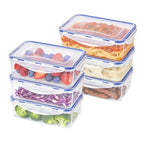 KIGI Airtight Reusable Meal Prep Containers, Leak-Proof & Stackable, 4-Sided Locking Lids, Ideal for Food Storage, Lunch & Leftovers, Microwave, Freezer & Dishwasher Safe, 39 oz, 4.8 Cup, 12 Piece Set - size: 4.8 cup (12-Piece)