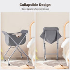 ELYKEN Laundry Cart with Wheels, 32”H Easy Rolling Laundry Hamper with Removable Liner Bag, Sturdy Metal Frame Clothes Basket with 4 Casters and 2 Brakes - color: Gray, size: 23.2"L x 13"W x 32"H