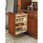Rev-A-Shelf 11" Pullout Kitchen Cabinet Storage Organizer Slide Out Pantry Spice Rack with Adjustable Shelves for 11.5" W Cabinet Opening, 448-BC-11C - size: 11"W"