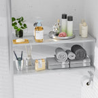 Slideep Adjustable Closet Storage Shelves, Expandable Wardrobe Shelf with Seamless Sticker Heavy Duty Clothes Hanger Rack DIY Divider RV Separator for Cabinet Pantry Cupboard Kitchen, 2Pack - size: 15.8"D x 16.9"W