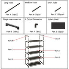 5-Tier Stackable Shoe Rack, Narrow Shoe Stand for 10-12 Pairs Shoe and Boots Organizer Storage Shelf Space Saving for Closet, Entryway and Hallway(Black) - size: 5-Tier(Black)