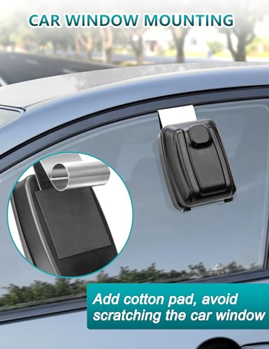Car Window Lock Box for Turo, Portable Car Key Lock Box, Punch Button Combination Key Safe Box, Sturdy Waterproof Large Capacity Security Lockbox fit for Ride Share, Turo, GetAround ﻿ - color: C-Grey