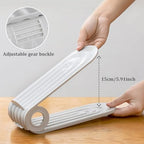 Shoe Slot Organizer 4Pcs Adjustable Shoe Stacker 4 Level PP Shoe Space Saver Dual Layer Shoe Organizers for Closet Grey Shoe Organizers Shoe Space Saver Shoe Slots Shoe Stacker