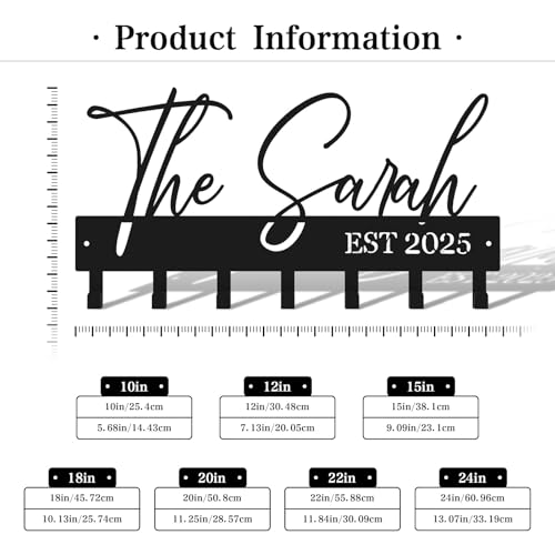 Customized Meaningful Phrase Key Hooks for Wall Decoration,Delicate Fashion Black Metal Key Holder Wall Mount,Modern Key Hanger for Hallway,Entryway,Office - color: Customized Phrase Key Hooks
